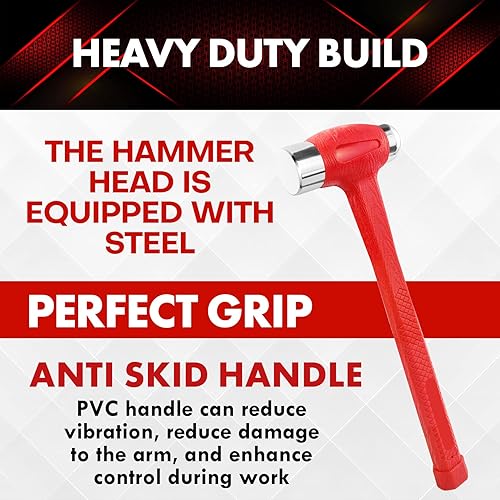 Vista 13 de YIYITOOLS YY-7-002 Antivibe Ball Pein Hammer - 32oz