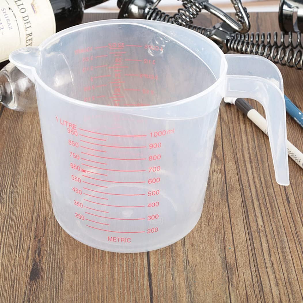 Cooking Baking Measuring Jug,1L Clear Plastic Measuring Jug, Measuring