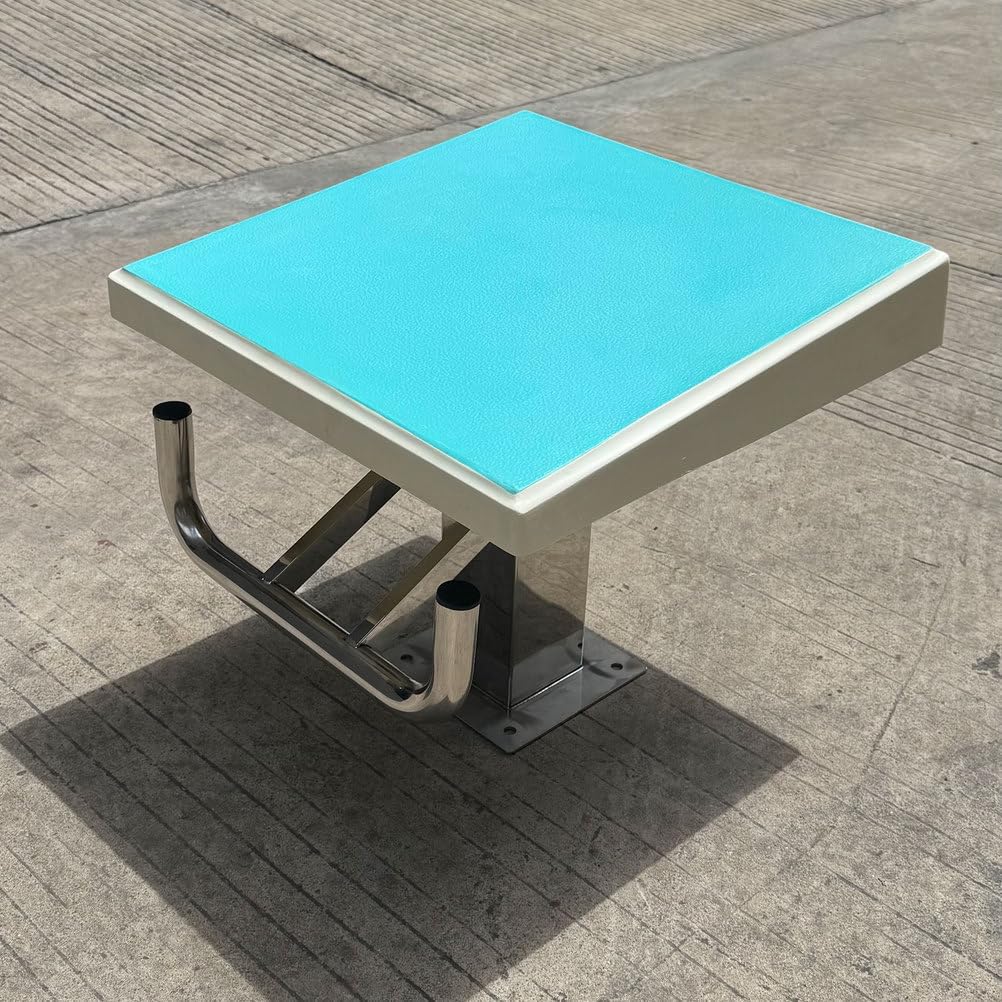 Heavy Duty 304 Stainless Steel Diving Platform, Non-Slip 15° Inclined Professional Diving Board for Indoor/Outdoor Competition, Durable Swimming Pool Equipment