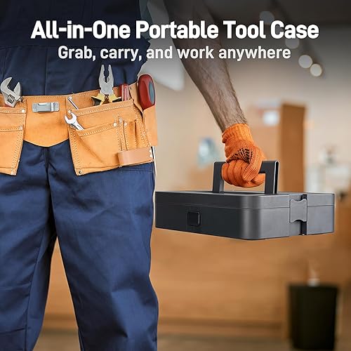 Miniatura 8 de Teslong Kit de herramientas de reparación del hogar, juego de herramientas de mano básicas con estuche de almacenamiento, destornillador, llave,