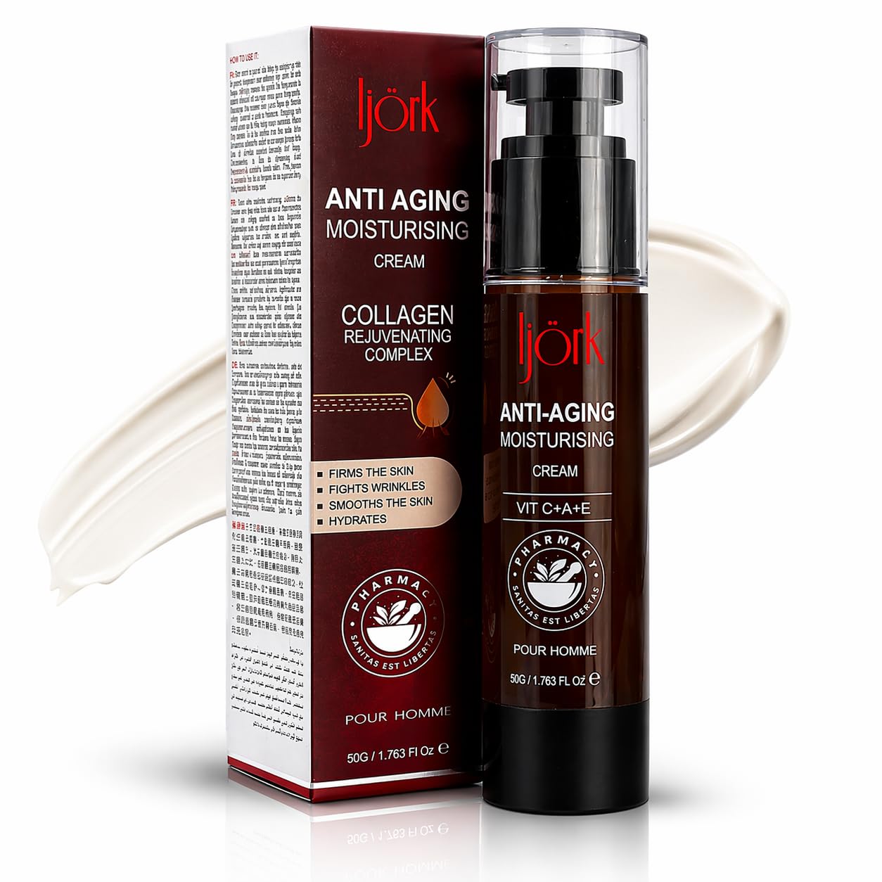 Anti-Aging-Gesichtscreme für Männer mit Kollagen-Peptiden und Anti-Falten, für Gesicht und Hals