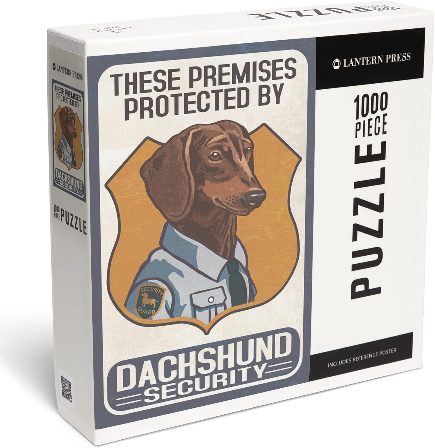Lantern Press Dachshund Security, Dog Sign 1000 Piece Jigsaw Puzzle for Adults, Made in USA with Reference Poster