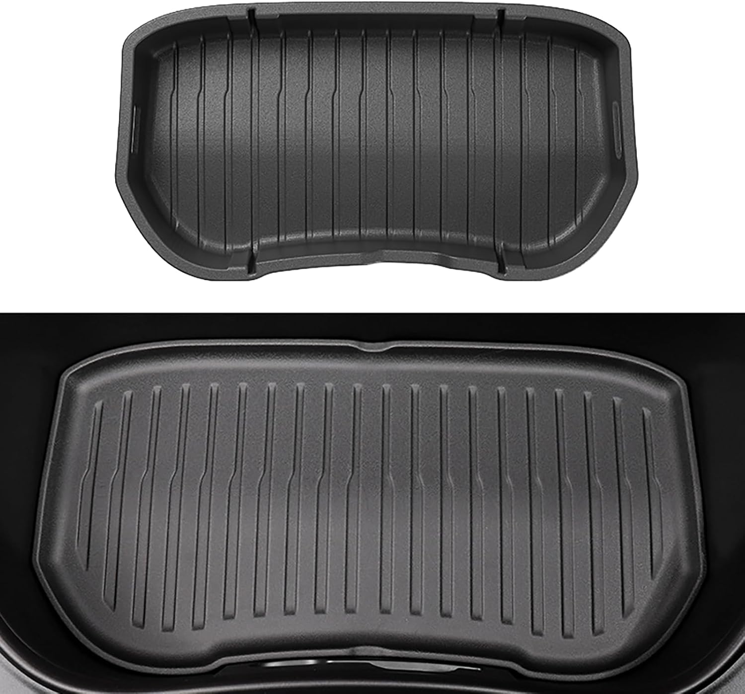 Floor Mats for Tesla Model 2023, All-Weather Rubber Automotive Car Floor Mats, Waterproof Anti-Slip Accessories Carpet,Front Cargo Mat