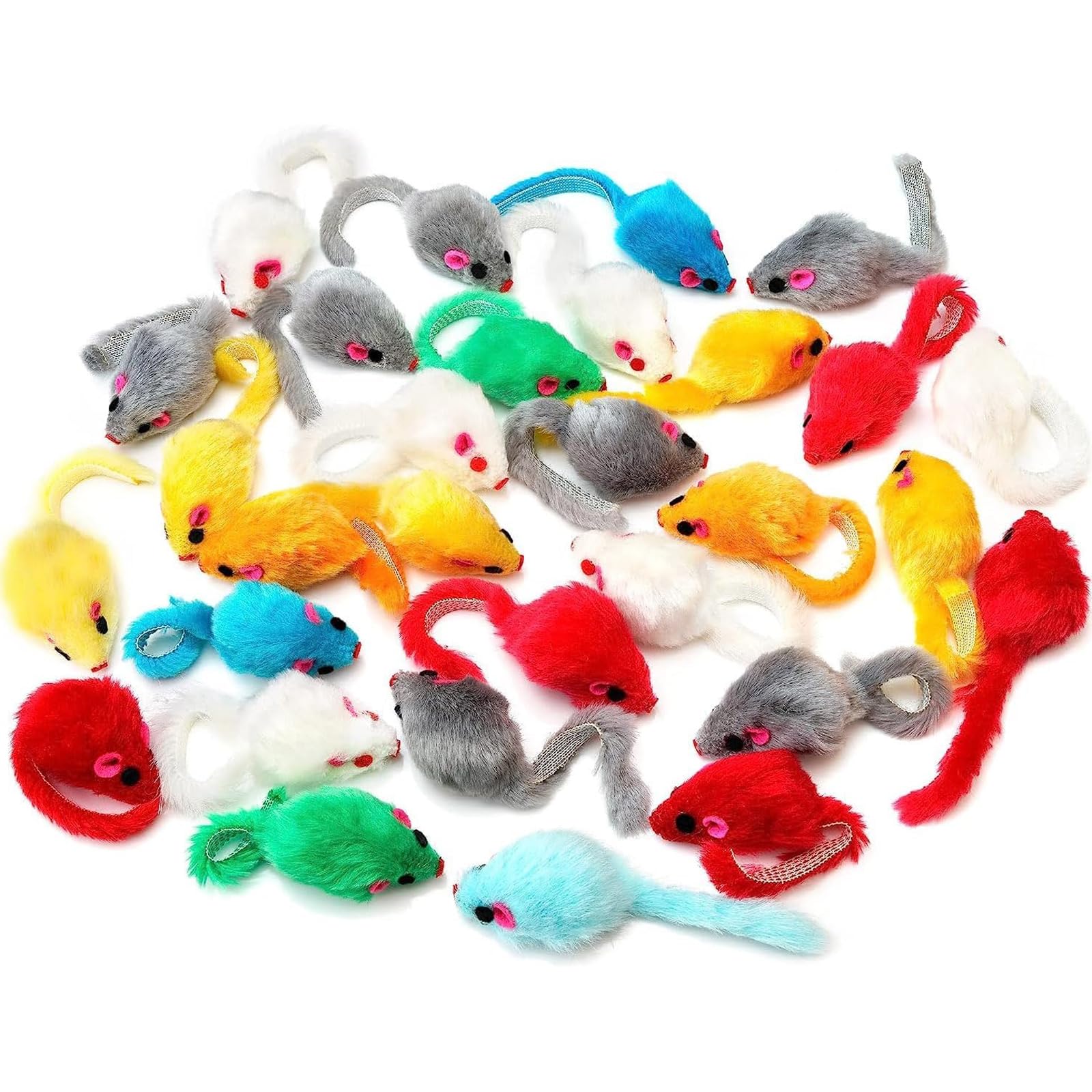 12 Piezas Juguetes para Gato, Peludo Juguetes Gato, Ratones de Juguete para Gatitos, Juguete Interactivo con Hierba gatera, para Gatos Jueguen, Caza, Ejercicio