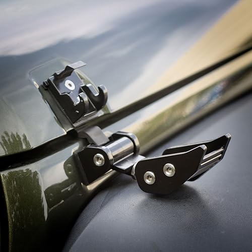 Miniatura 4 de Juego de cubierta protectora y tapa de combustible de aluminio Rugged Ridge, Set cierre para capó, aluminio, Negro