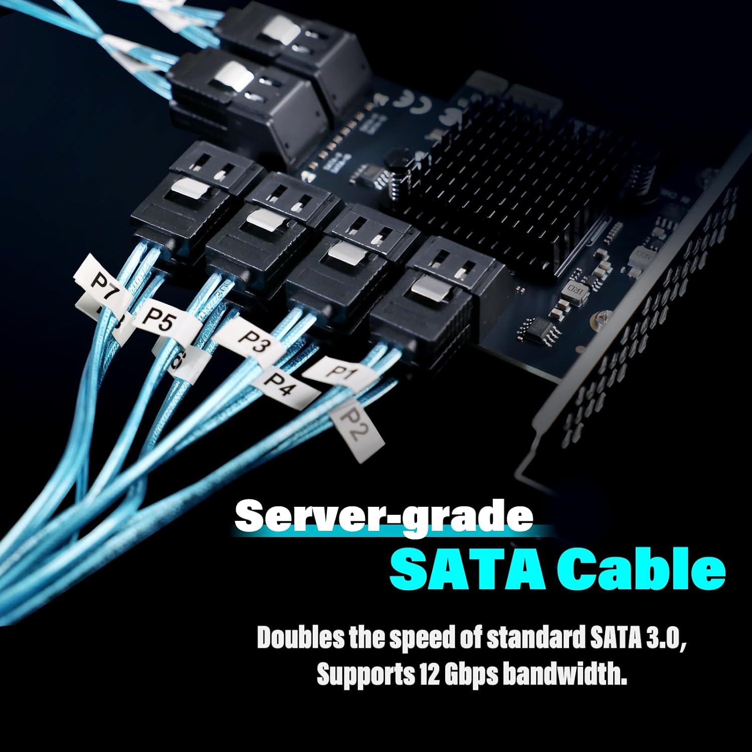 12-Port SATA Expansion Card (PCIe 3.0 x1 to 6Gbps SATA Card), Compatible with Windows/Mac/Linux/NAS