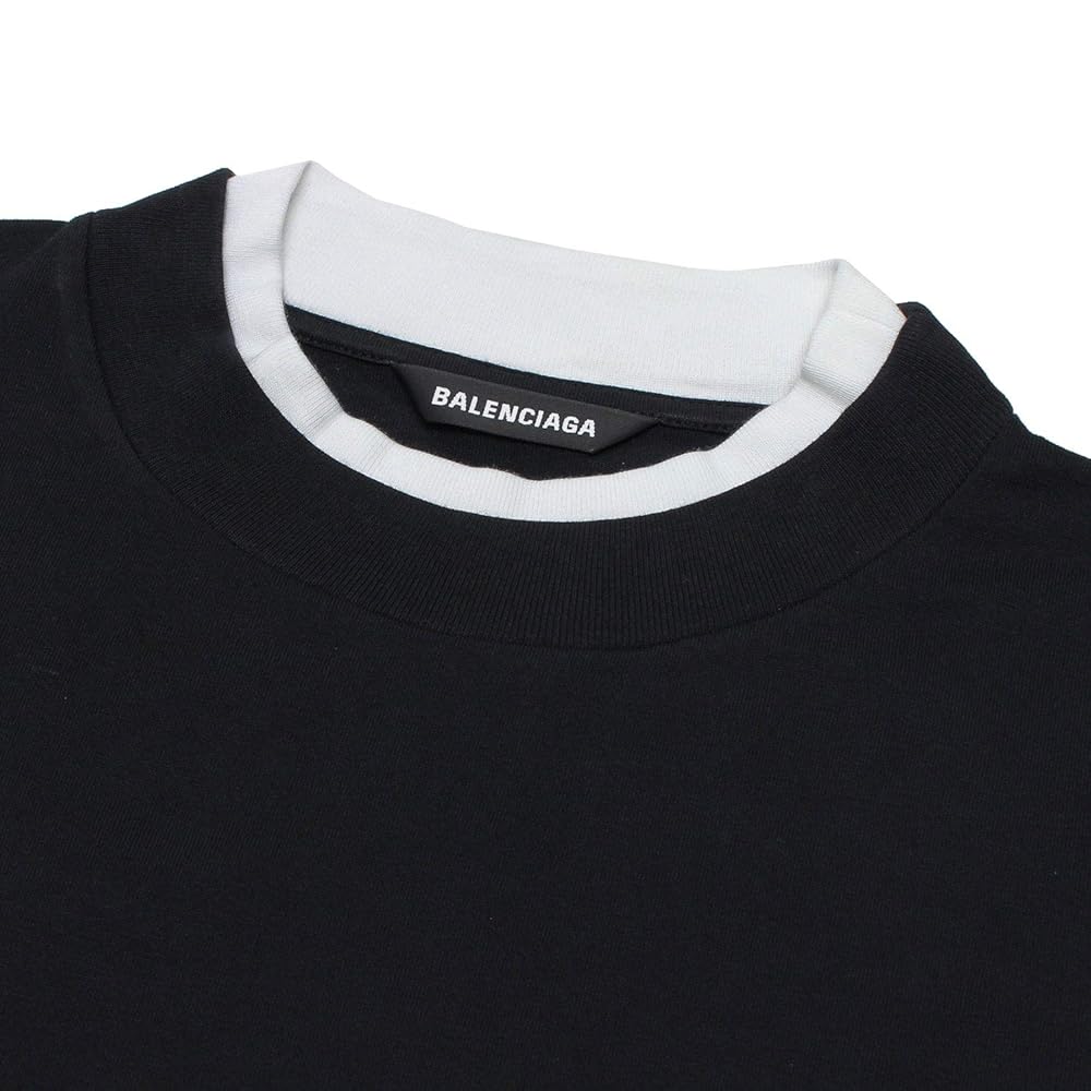 BALENCIAGA レイヤードスポーツロゴ ブラック Tシャツ サイズ 1 BALENCIAGA レイヤードスポーツロゴ ブラック Tシャツ サイズ 1