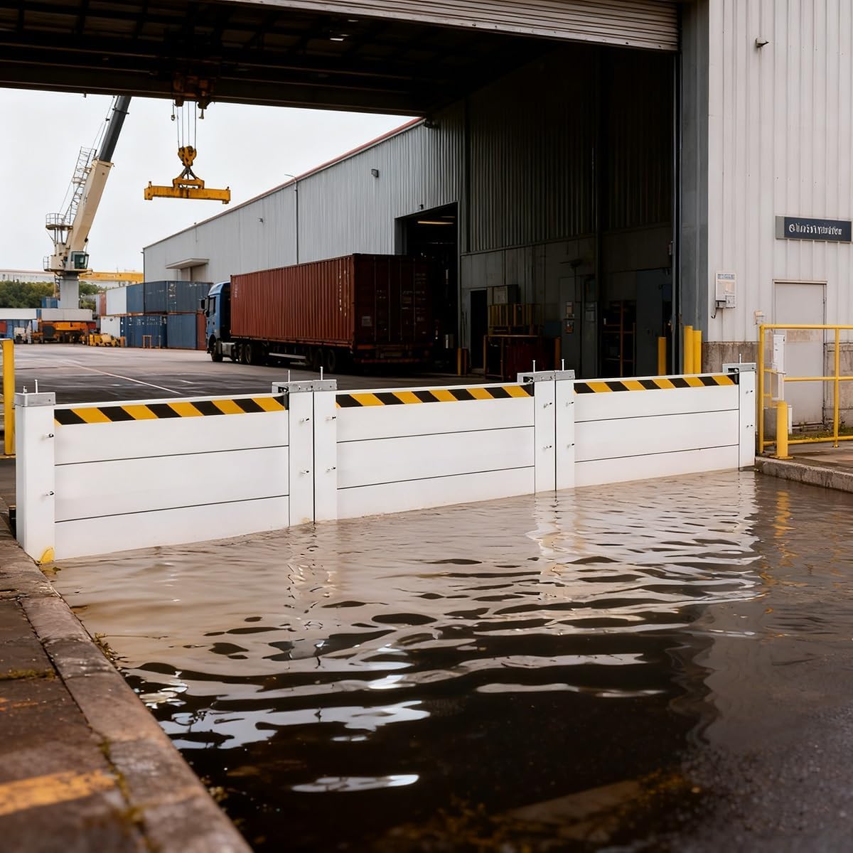 Mobile Flood Barriers for Garage, 2 6 9 12 15 18 21 ft Aluminum Flood Prevention Panel Reusable, Quick Installation, Flood Prevention Barriers for Basement Entrance Gates Door and Home(16.5ftx3.94ft)