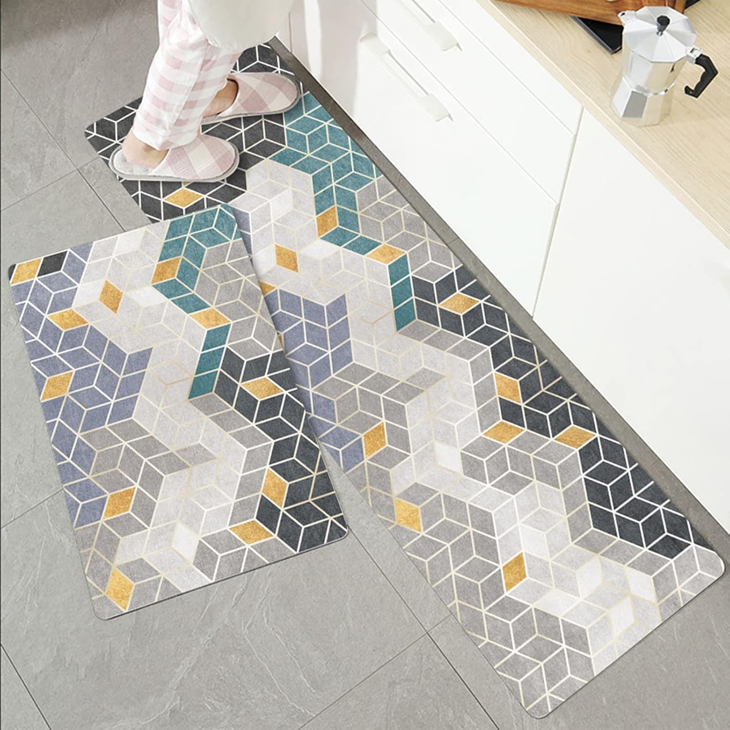 ZYFAB PVC Kitchen Mats,Anti Fatigue Floor Mat NonSlip