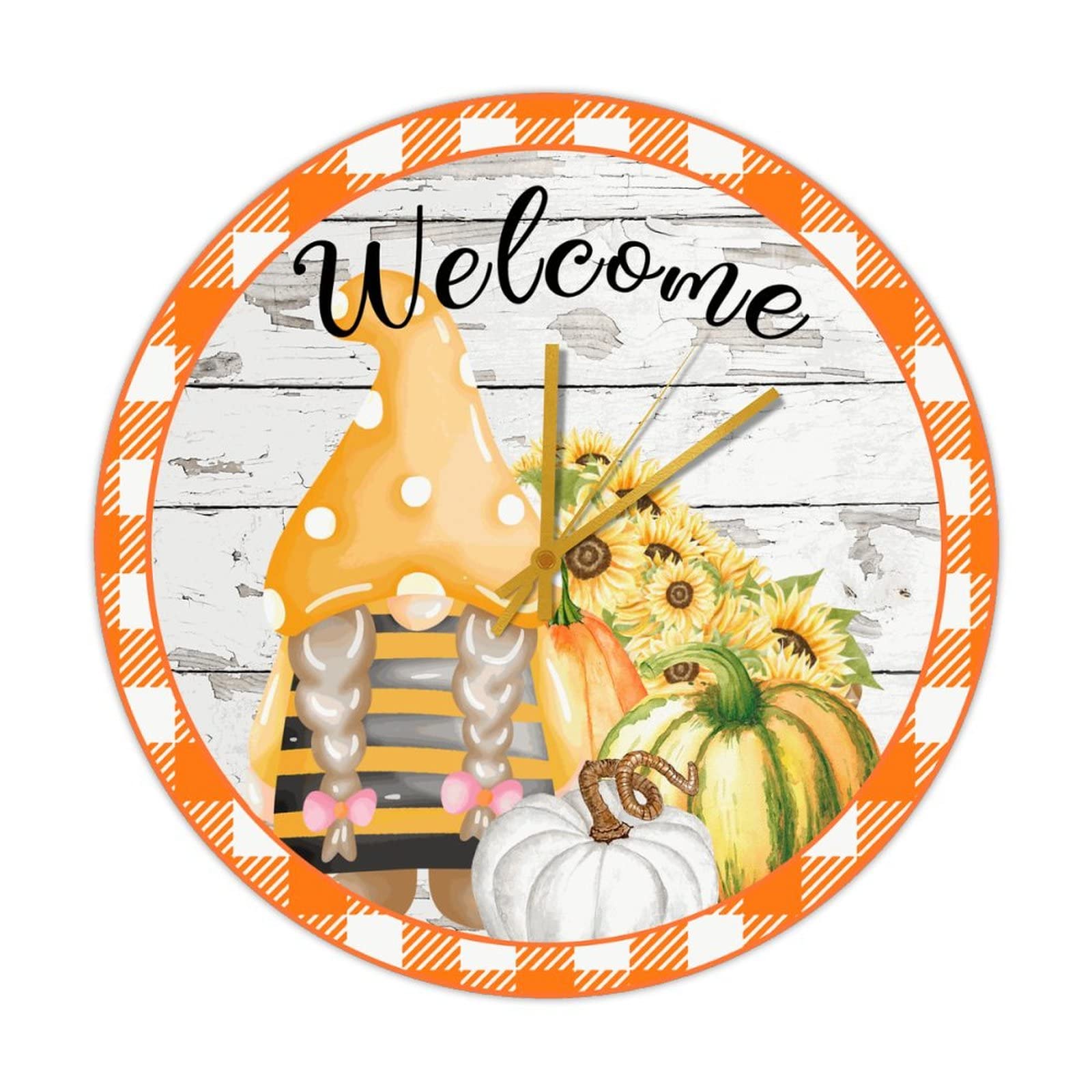 Horloge en bois Happy Thanksgiving, le cadeau idéal pour décorer une maison en automne