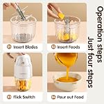 Baby Food Maker - Processor and Blender for Food, Fruit, Vegetable, Meat Puree - Make Fresh, Nutritious Meals for Your Little One (CA White)