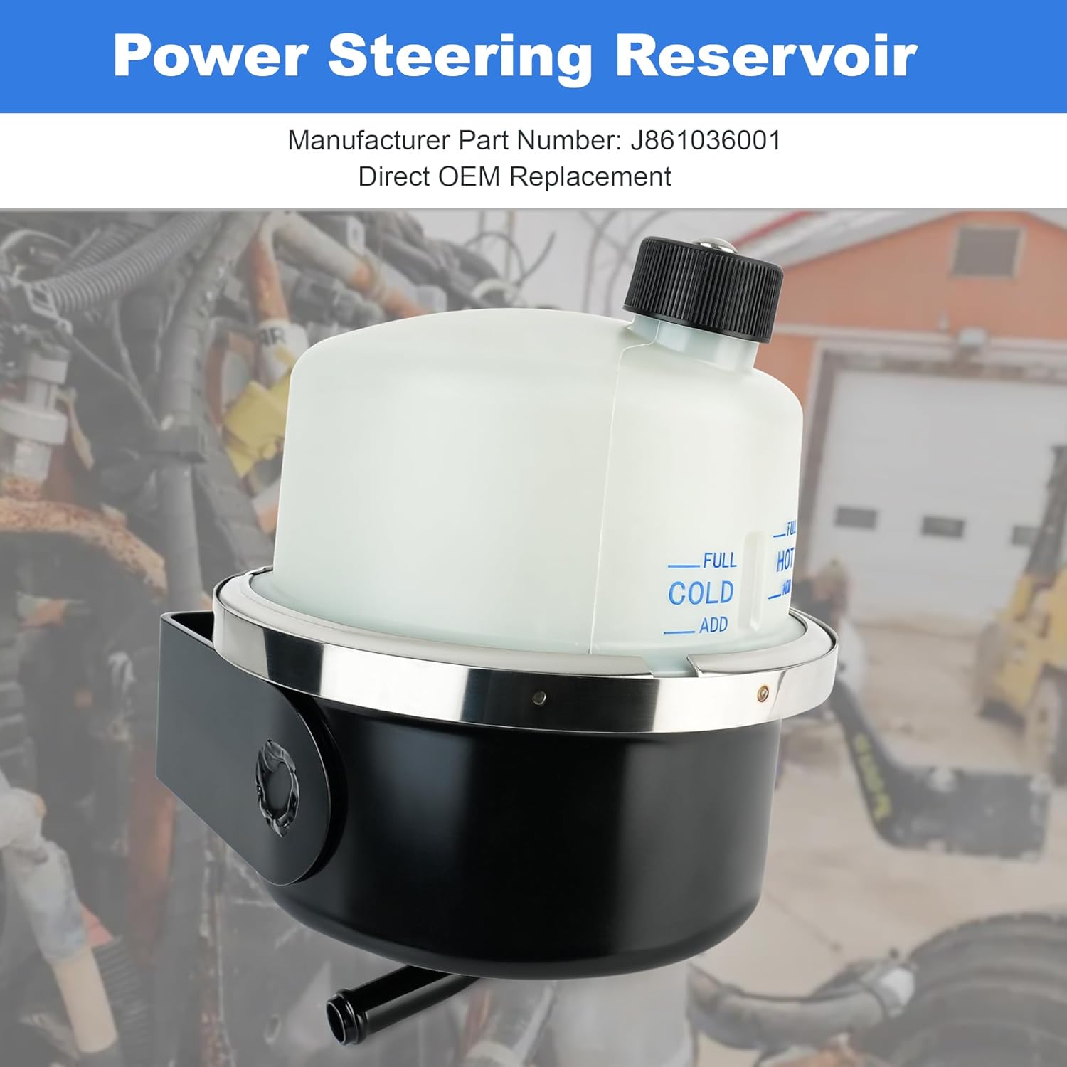 Power Steering Reservoir Compatible with Peterbilt Trucks Replaces J86-1036-001 J861036001 575.1138