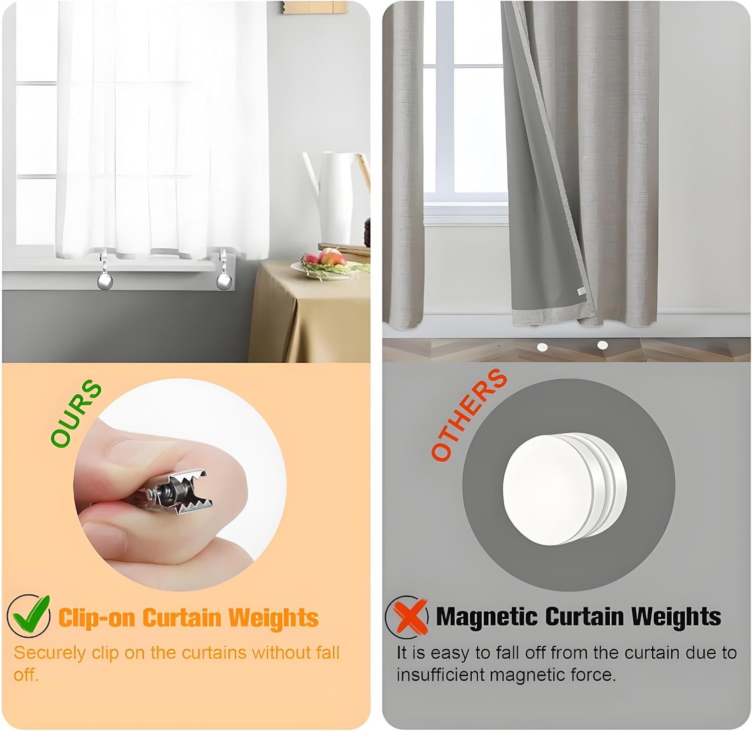 8 Pack Tablecloth Weights, Stainless Steel Balls with Tablecloth Clips