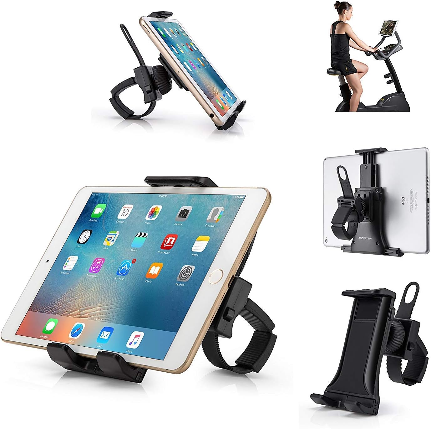 Universal Portable 360° Rotation Steering Wheel Car Mount Clamp Holder for iPad Mini 1/2/3/4/5 and iPad pro 9.7-11.2 inch (for iPad Mini 1/2/3/4 and iPad pro 9.7-11 inch)