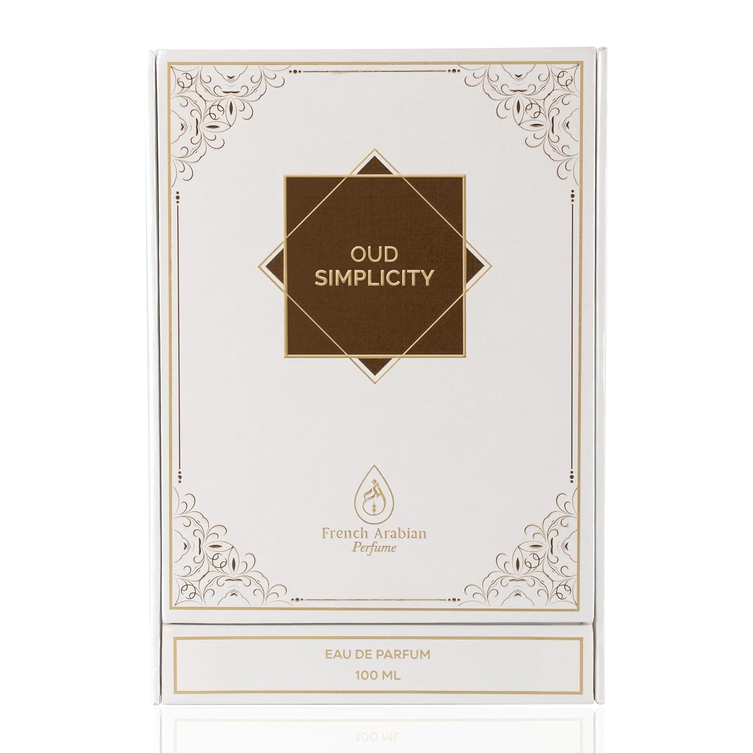 French Arabian Perfumes Oud Simplicity 100ml Oud Perfume for Women and Men Long-lasting Oud Rose, Sandalwood and Vanilla Scent
