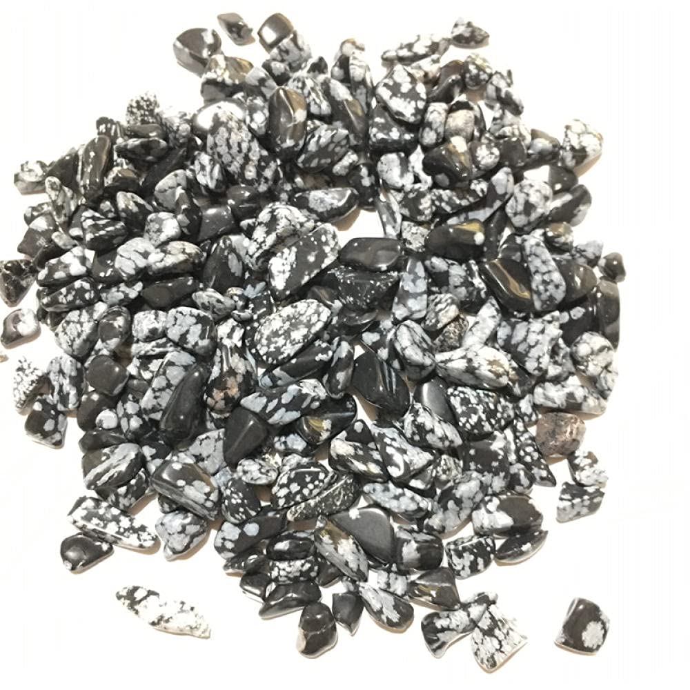 50g / 100g / 1000g 7-9mm Schwarze Schneeflocke Obsidian Trommelstein poliert Kristallgrapsel Garten Blumentopf Wohnkultur-1000g.