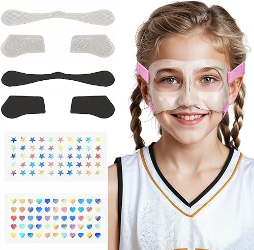 Miniatura 8 de Protector de nariz para niñas para nariz rota ajustable, baloncesto, béisbol, deportes, máscara facial con acolchado de espuma para jóvenes
