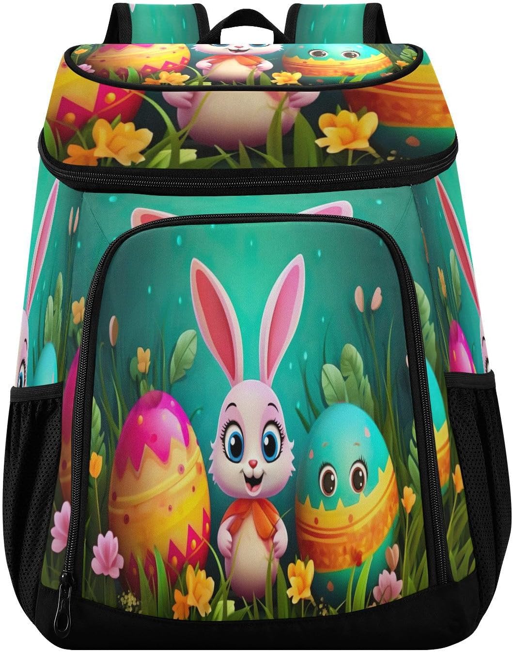 Rabbit and Eggs Cooler Backpack 36 Cans Leakproof Waterproof Backpack Cooler Bag Beach Accessories Travel Camping Fishing Backpack for Women Men