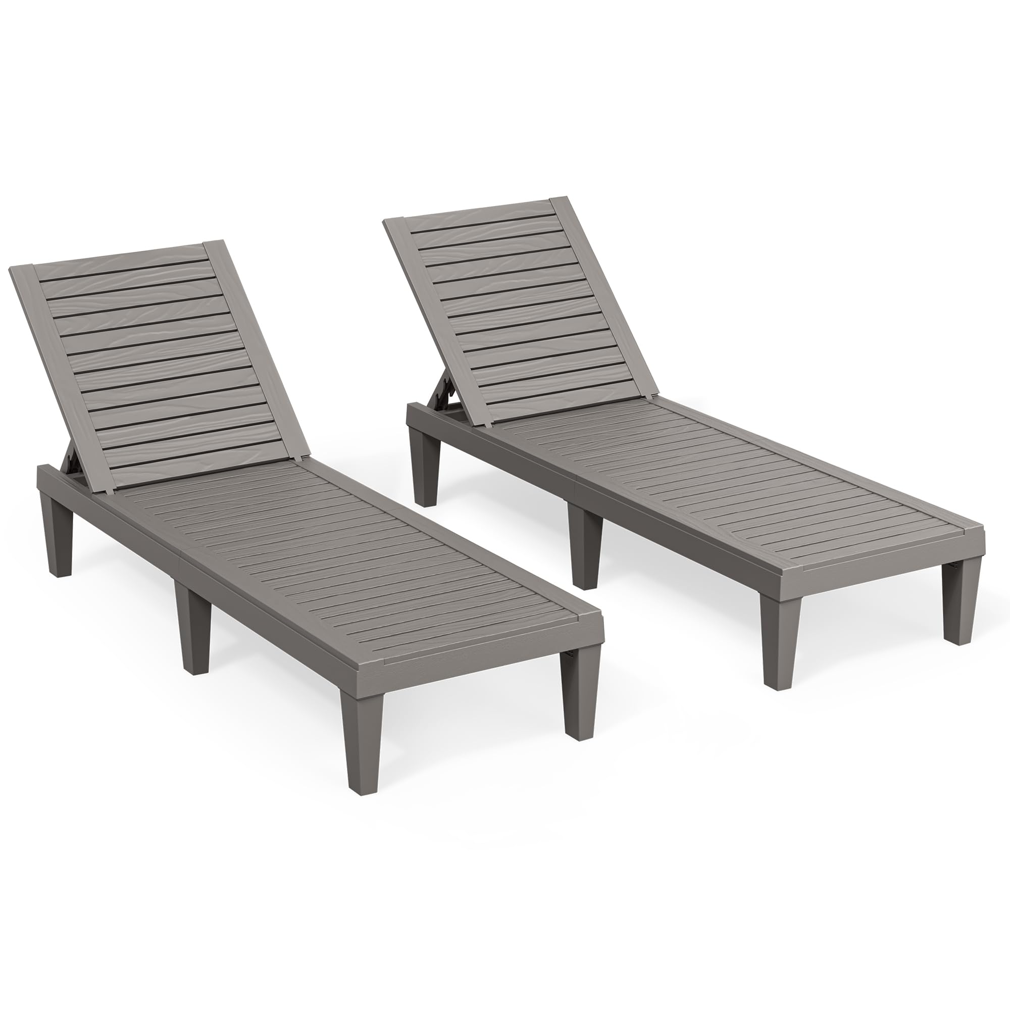 Outdoor Lounge Chaise 2er-Set – Verstellbare Sonnenliege Wasserfest, Für Pool, Garten & Strand