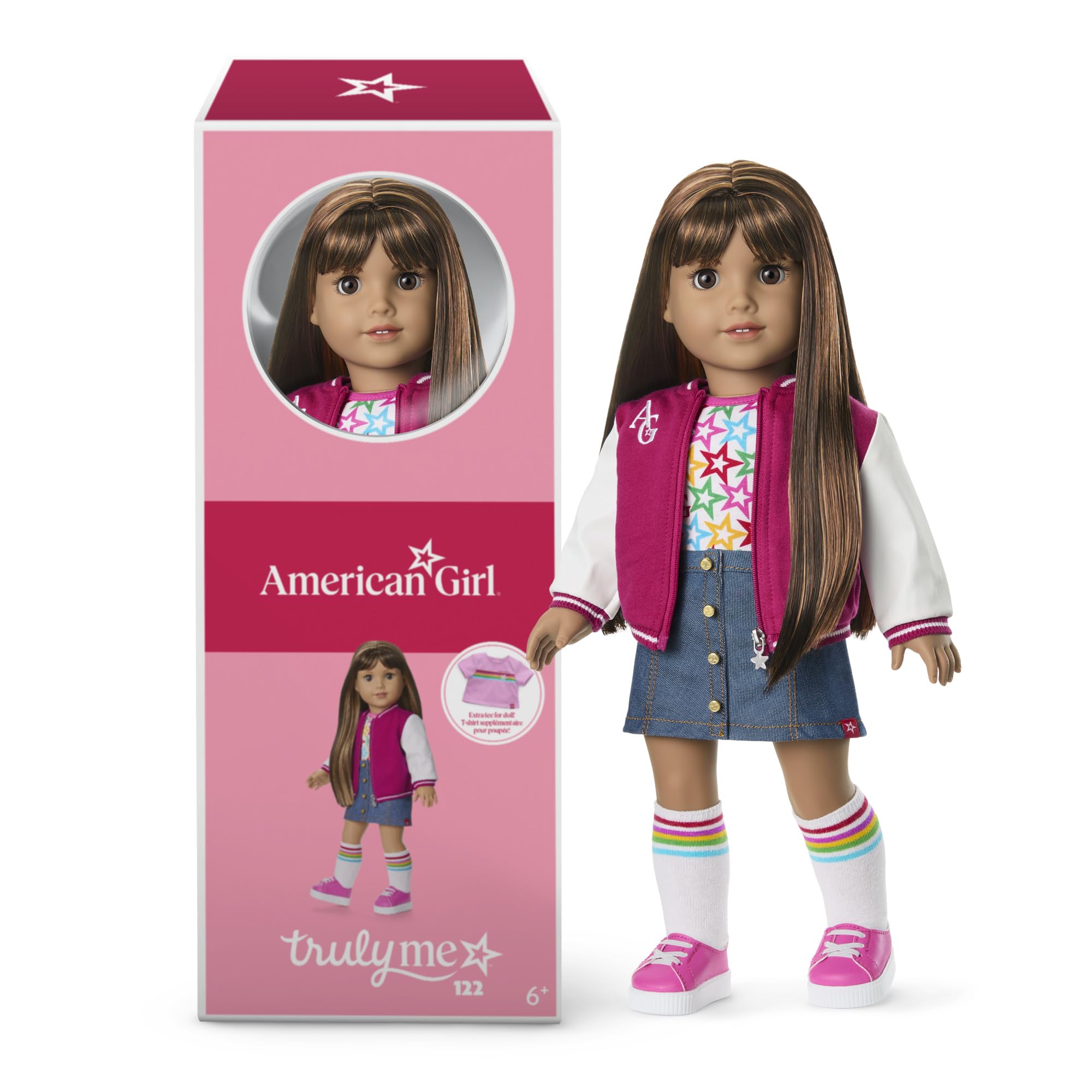 American Girl, Truly Me 18-inch Doll #122 with Brown Eyes, Straight Dark-Brown Hair, Tan Skin, for Ages 6+