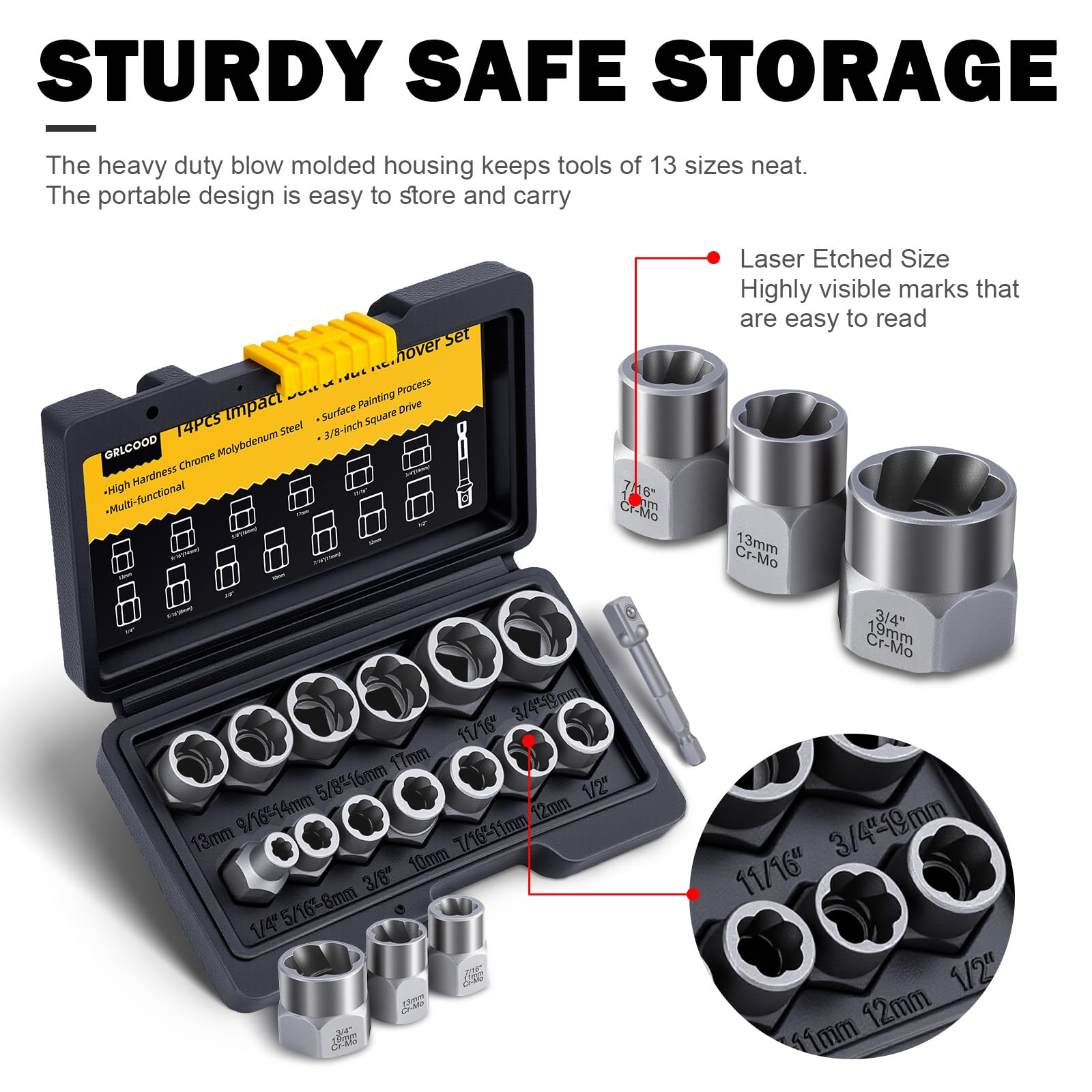 Bolt Extractor Kit - Remove Stripped Nuts & Bolts -5 Bolt Extractor Kit - Remove Stripped Nuts & Bolts -5