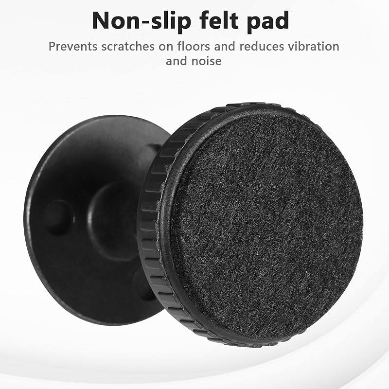Zocipro Állítható Bútorláb Szett 4 db, 27-45 mm Magasság Állítható Fekete Láb 3M Ragasztóval Asztal Szekrény Bútor