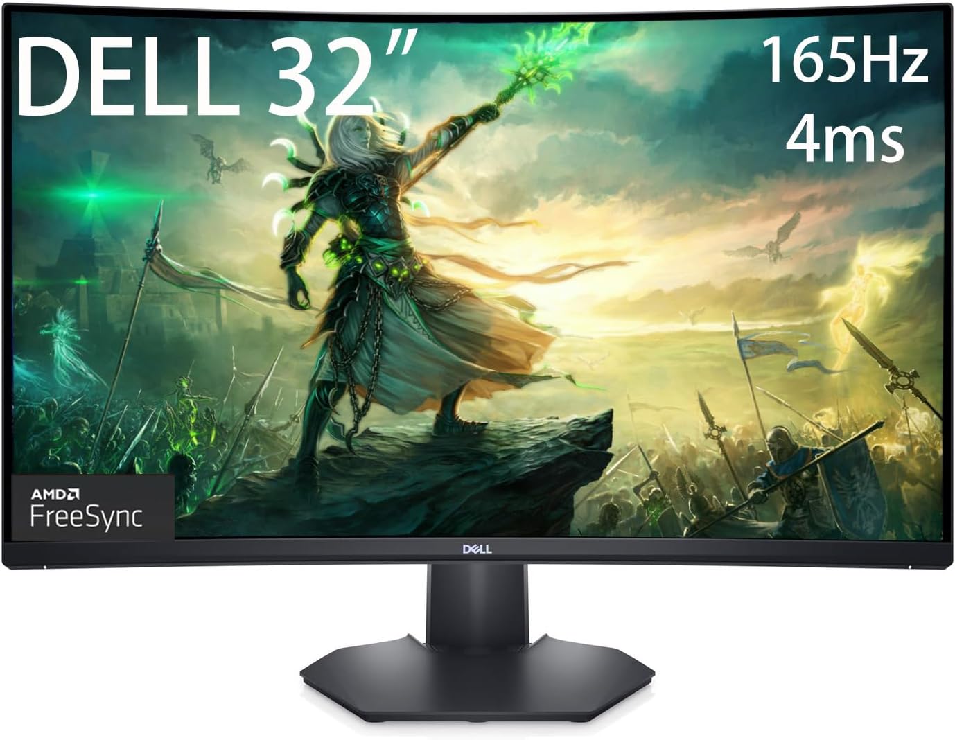 Inch Gaming Dell 32 Curved Gaming Monitor 165hz Amd Freesync