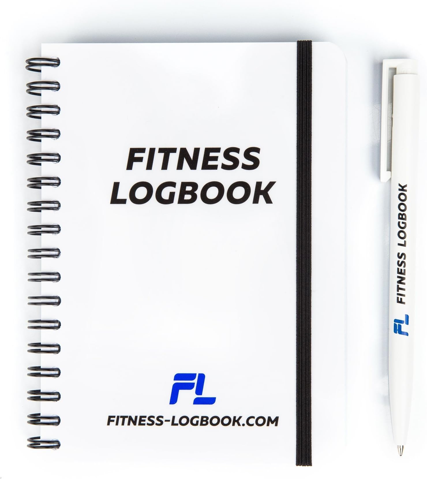 Fitness Logbook: Undated Workout Journal w/ Pen – 4 x 6 inches – 75 Workouts – Thick Paper, Durable Cover, Round Corners, Wire-bound – Stylish And Easy-To-Use Gym Log Book Health and Beauty