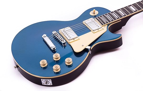 Amazon _ GROTE Green LP Style Metallic Paints Solid Body Electric Guitar Blue _ エレキギター _ 楽器・音響機器