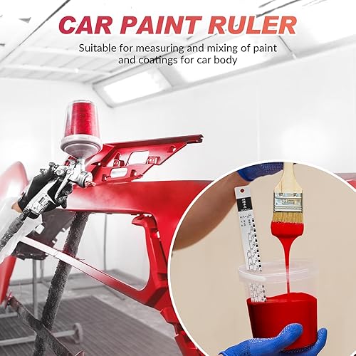 Miniatura 5 de Escala de medición de pintura de coche, regla de mezcla 21 y 41, fácil mezcla, aleación de aluminio, color de revestimiento de automóvil para