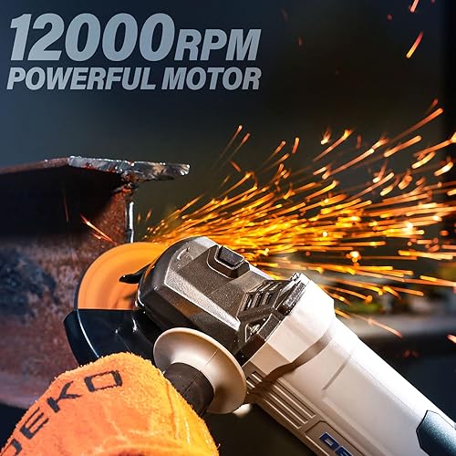 Miniatura 5 de Amoladora angular Herramienta eléctrica DEKOPRO - Amoladora angular con cable manual de 4-12 pulgadas, 7.5 amperios, herramientas con muela de