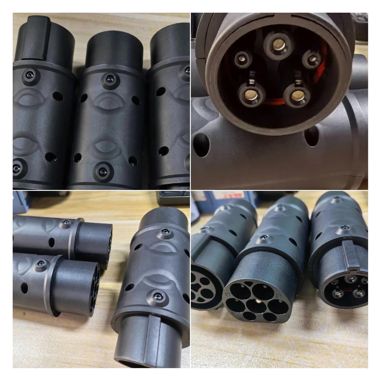 Adapter ładowania typu 2 do typu 1, wtyczka konwertera EV SAE J1772, złącze szybkiego ładowania 32 A 7,2 kW/22 kW. Złącze pojazdu elektrycznego(Type1 to GBT)