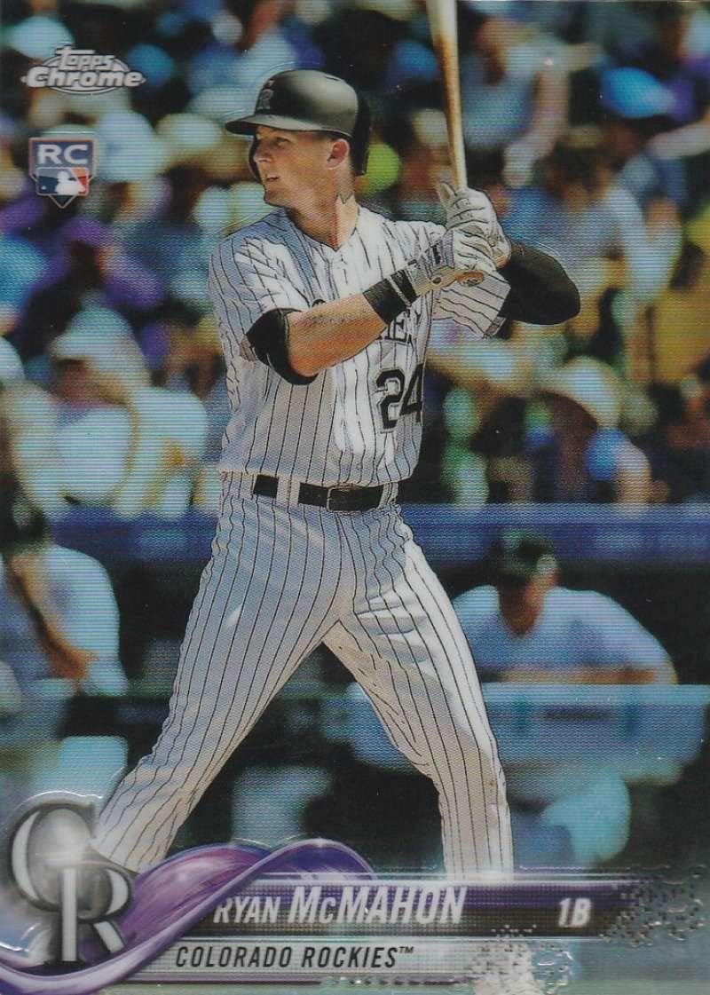 2018 Topps Chrome Refractors #21 Ryan McMahon Rockies MLB Baseball Card NM-MT