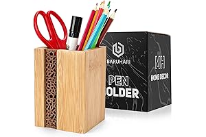 Bamboo Makeup Brush Organizer | Japanese Style Desk Organizer