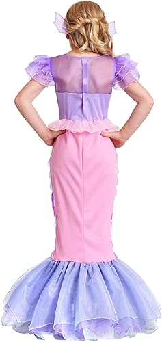 Miniatura 4 de Disfraz de sirena brillante para niñas con cola de sirena de lentejuelas