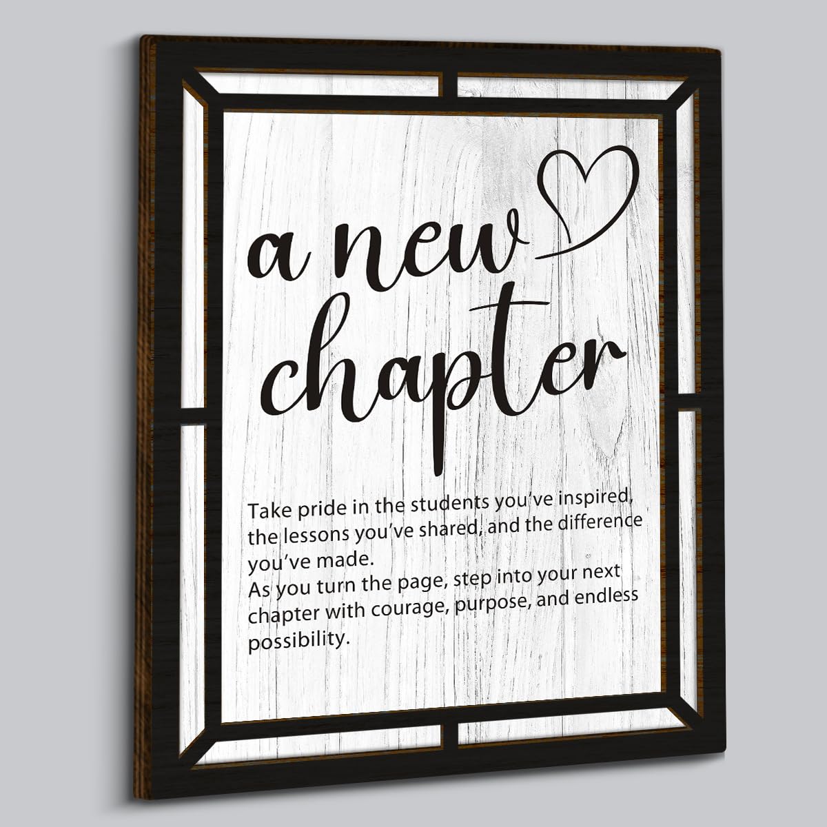 BIQRP A New Chapter Heart Quot Wooden Wall Art Decor Sign