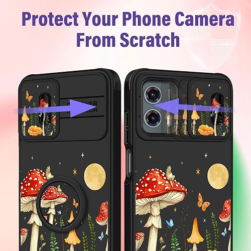 Miniatura 4 de Funermei Funda 2 en 1 para Motorola Moto G 5G 2023 para funda de teléfono con diseño de esqueleto de calavera gótica, luna, horror, divertido diseño