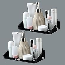 Self-Adhesive Bathroom Shelf - Designer Tray with 3M Sticker for Wall Mount -Multipurpose Kitchen & Bathroom Storage Organizer Tray Rack (SF-Designer-Tray2) ABS