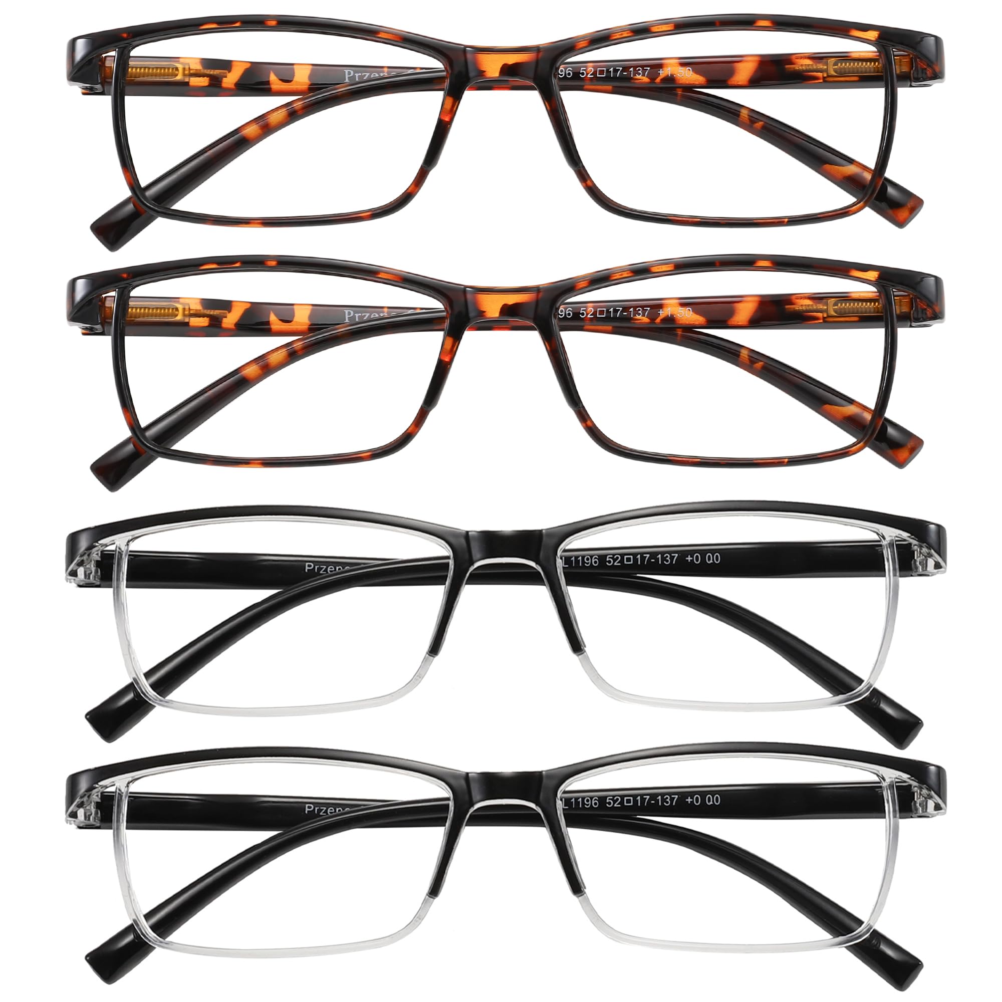 Przene Reading Glasses for Men Women Blue Light Blocking Readers