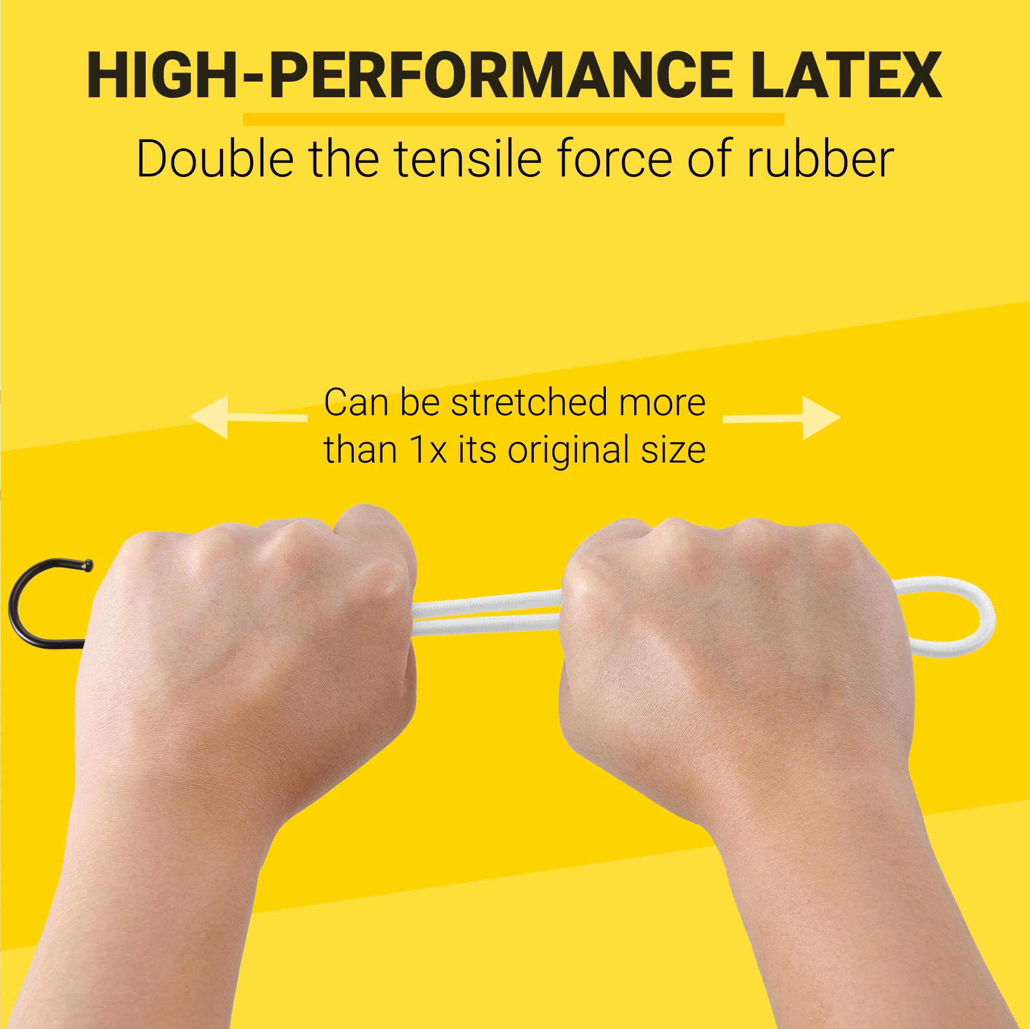 PRETEX Bungee Cords with Hooks, Set of 25pcs x 23cm (9") Universal Cord Straps and Fixings - Image 2