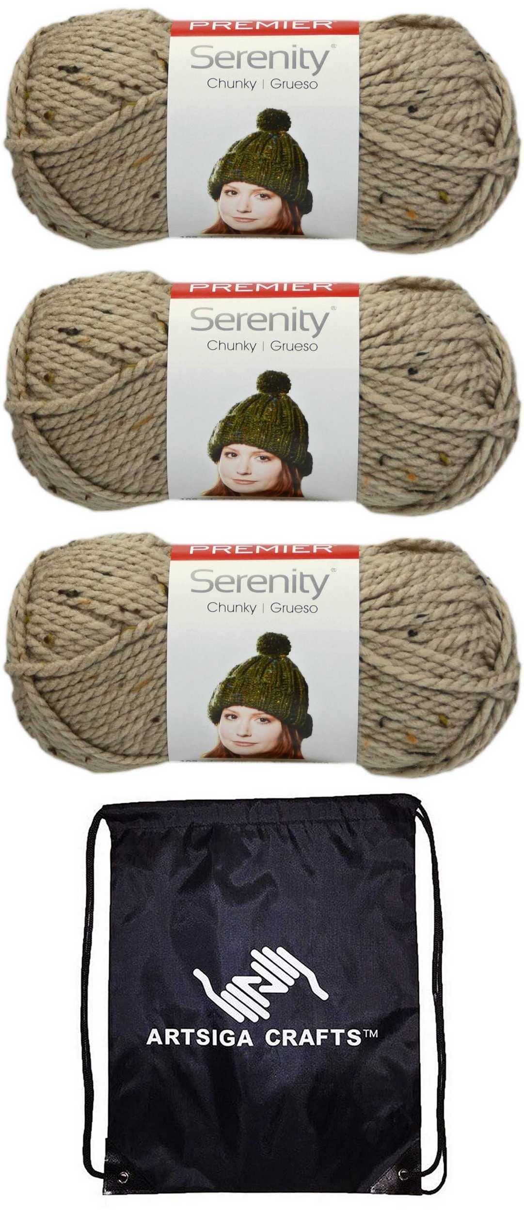 Hilo de tejer suave Premier Serenity Chunky para evitar prendas que pican y avanzar muy rápido