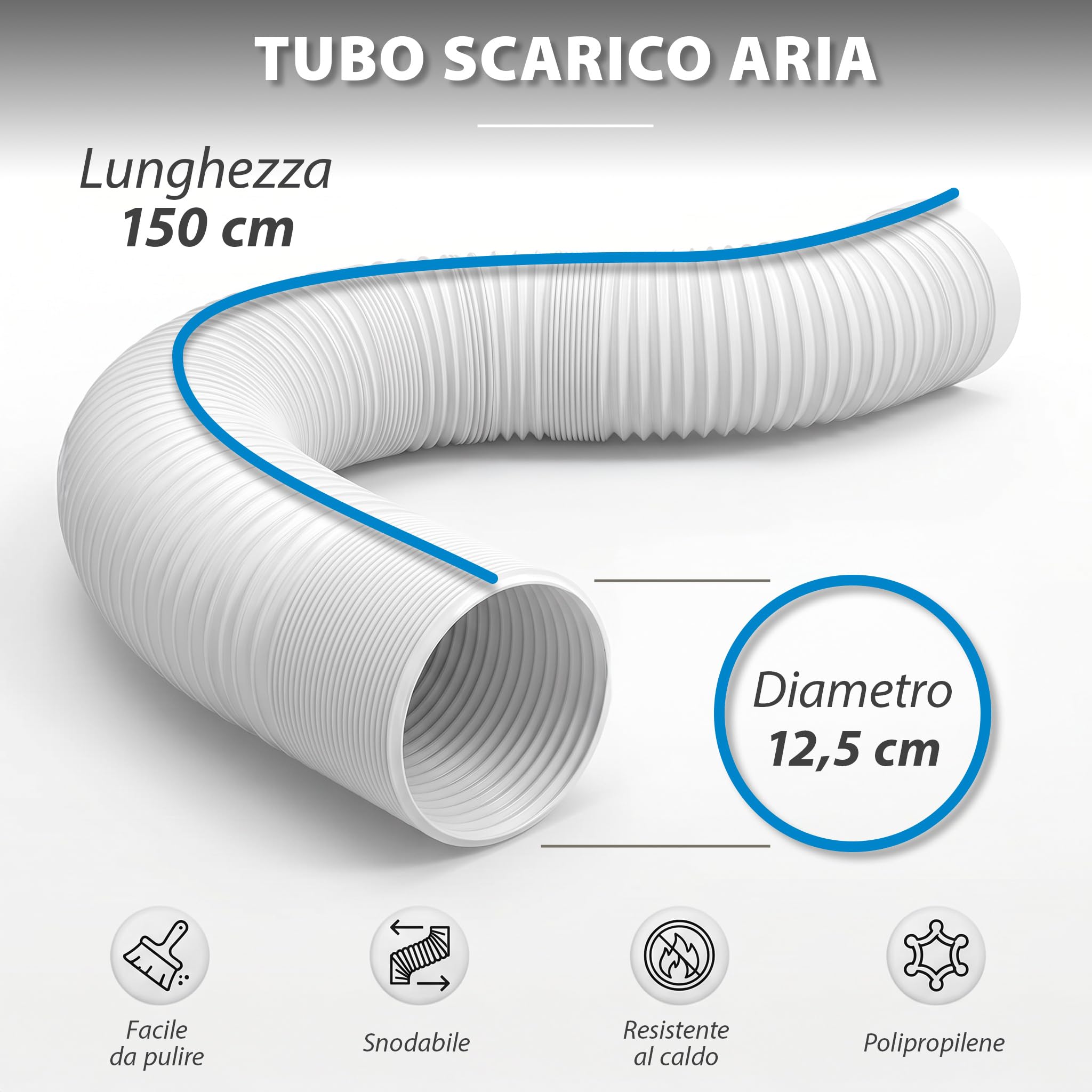 INDESIT PAI27COW - Condizionatore Portatile 7000 BTU/h con Tubo di Scarico e Deumidificatore, Condizionatore Senza Unità Esterna - Aria Condizionata Portatile, Elettrodomestici per la Casa, Classe A