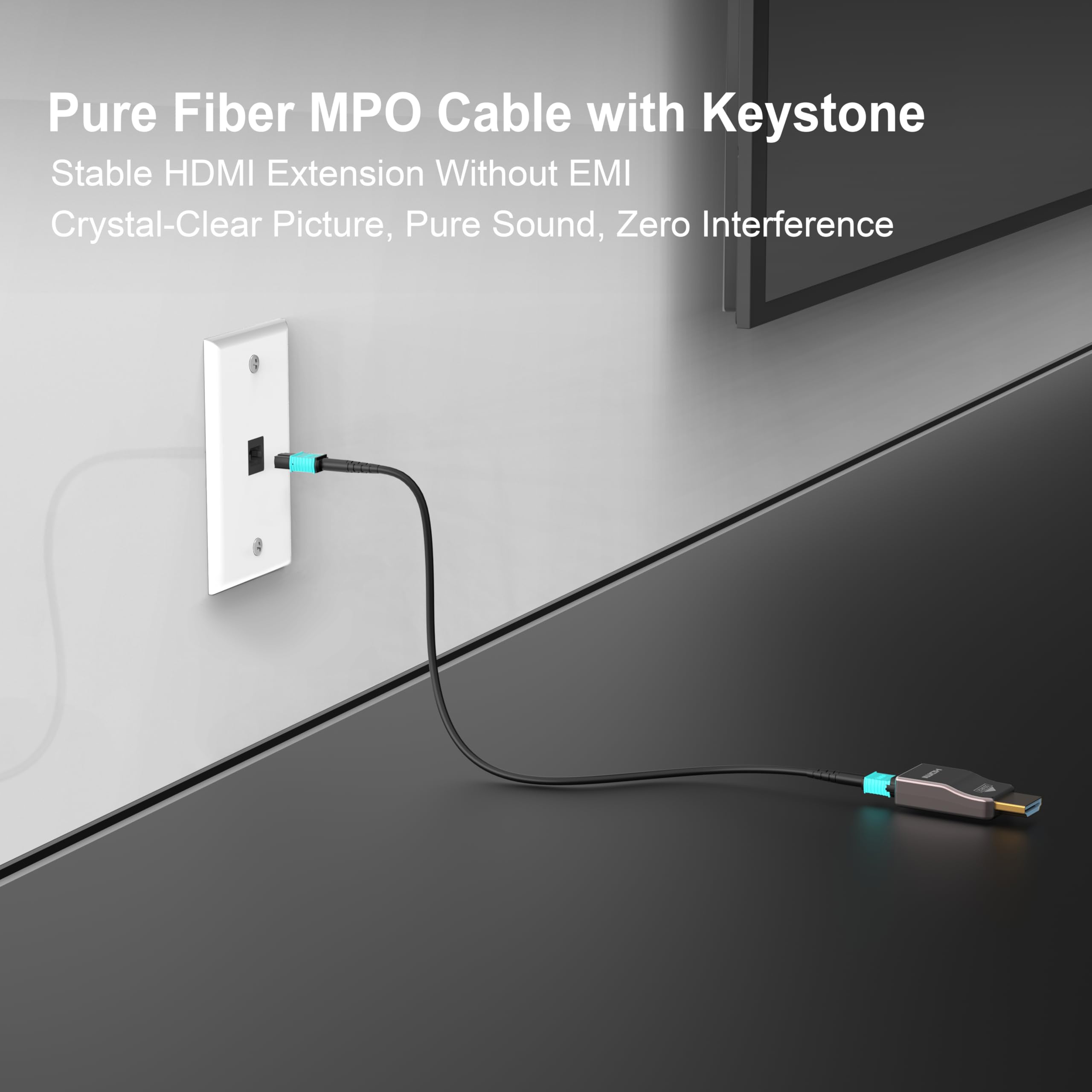 RUIPRO Keystone Wall Plate 2-Pack, Single Gang HDMI 8K Keystone Coupler (1-Port)