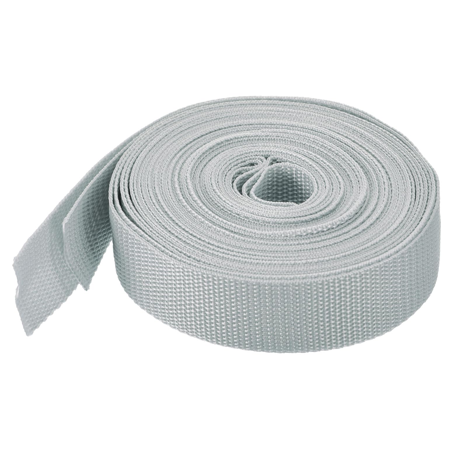 MECCANIXITY Lightweight Polypropylene Webbing Strap 0.8" 10 Yard Backpack Strapping Band Pale Grey for Outdoor Luggage Cargo Straps