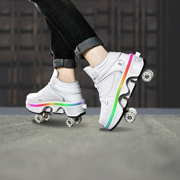 roller skate shoes with wheels skateboard shoes inline skates adjustable for women and girls