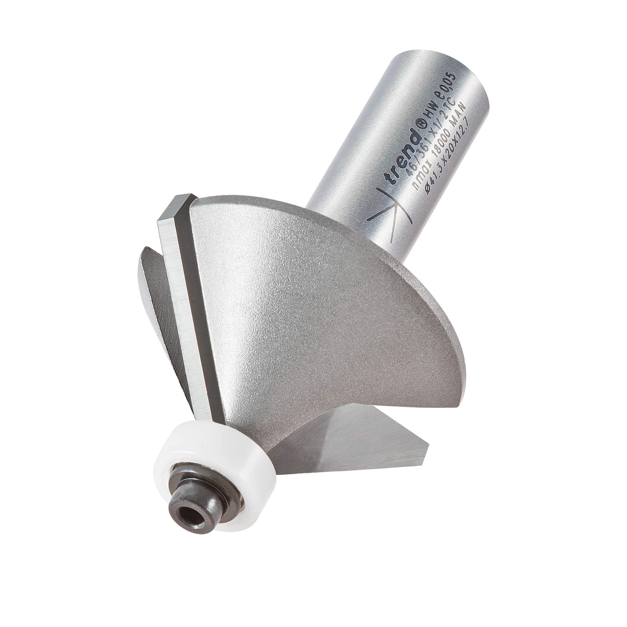 Trend Professional Guided Chamfer Cutter, 45-Degree, 1/2 Inch Shank, 41.3mm Cut Diameter & 20mm Cut Length