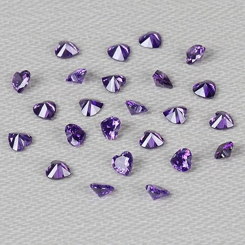 Miniatura 7 de Circonita cúbica de corazón multicolor (CZ), piedras preciosas sueltas, gemas sintéticas, pequeñas piedras de circonita cúbica, gemas facetadas,