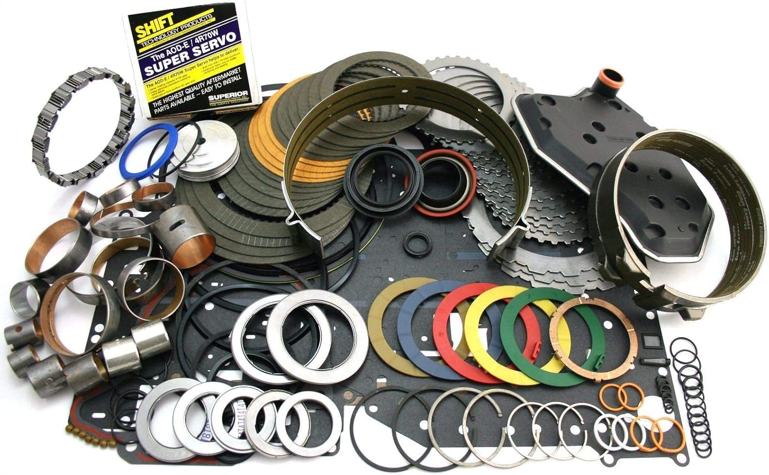 Compatible With: Ford 4R70W Overhaul Transmission Deluxe Level 2 Rebuild Kit 1998-2003