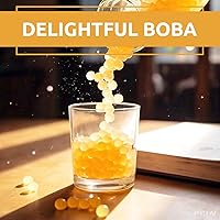 Vista 144 de Fanale Perlas de Boba Reventadoras de Fresa y Mango, Veganas, Sin OMG, Sin Gluten, Sin Grasa, Perfectas para Té de Burbujas, Batidos, Helados
