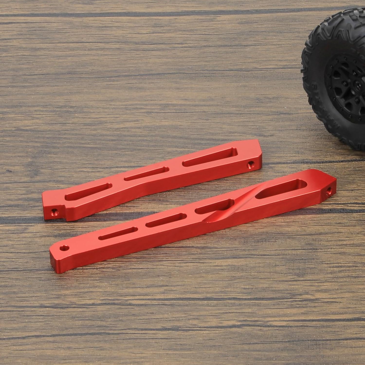 RCAWD Alloy Front Rear Center Chassis Brace Set for Arrma Mojave 6S Talion Fireteam RTR EXB Upgrade Parts (Red)